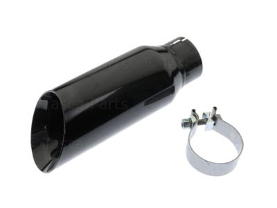 GM 4.3L or 5.3L Black Chrome Dual-Wall Angle-Cut Exhaust Tip with Bowtie Logo 84521819
