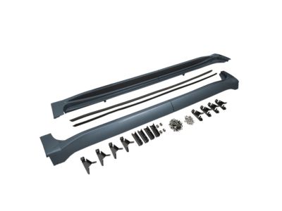 GM Molded Assist Steps in Satin Steel Metallic with Black Step Pad 84526412