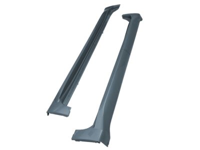 GM Molded Assist Steps in Satin Steel Metallic with Black Step Pad 84526412