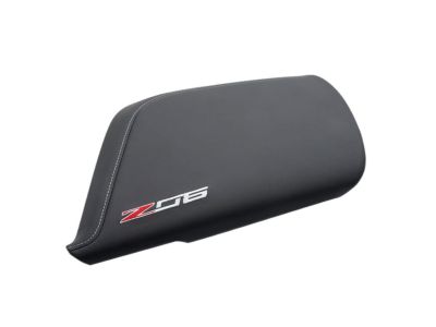 GM 84539755 Floor Console Lid in Jet Black Leather with Light Gray Stitching and Z06 Logo 84539755 GM Floor Console Lid in Jet Black Leather with Light Gray Stitching and Z06 Logo Product Photo 1 of 2