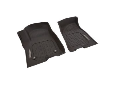 GM First-Row Premium All-Weather Floor Liners in Very Dark Ash Gray with GMC Logo 84646700