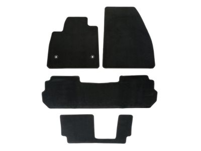 GM First-, Second- and Third-Row Carpeted Floor Mats in Jet Black (For Models with Second-Row Bench Seat) 84664083