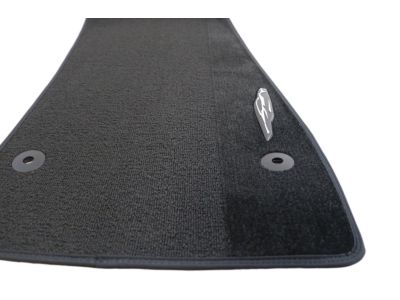 GM First-Row Premium Carpeted Floor Mats in Jet Black with Jet Black Stitching 84665075