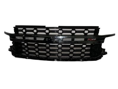 GM Grille in Black with Chevrolet Script (For Vehicles Without HD Surround Vision Camera) 84697936