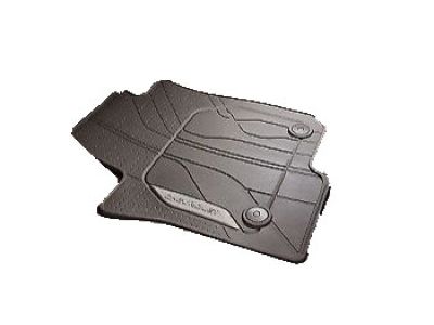 GM First-Row Premium All-Weather Floor Mats in Very Dark Atmosphere with Chevrolet Script 84701520