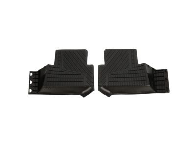 GM Crew Cab Second-Row Interlocking Premium All-Weather Floor Liner in Jet Black 84708335