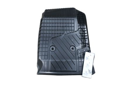 GM First-Row Premium All-Weather Floor Liners in Cocoa with Chrome GMC Logo (for Models with Center Console) 84708356