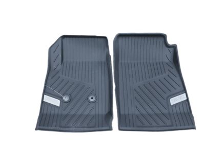 GM First-Row Premium All-Weather Floor Liners in Cocoa with Chrome GMC Logo (for Models with Center Console) 84708356