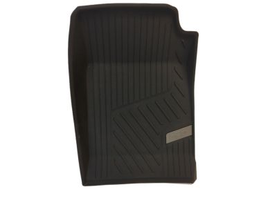 GM First-Row Premium All-Weather Floor Liners in Jet Black with Bowtie Logo 84708369