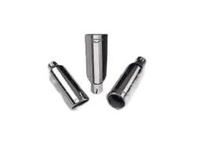 GM 4.3L or 5.3L Polished Stainless Steel Dual-Wall Angle-Cut Exhaust Tip with Bowtie Logo 84722771