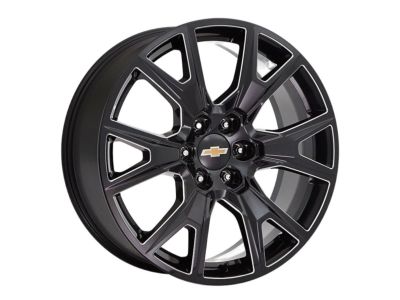 GM 22x9-Inch Aluminum 6-Split-Spoke Wheel in Carbon Flash Metallic with Select Machining 84799387