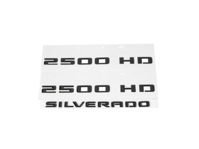 GM Silverado 2500 HD Emblems in Black 84806915