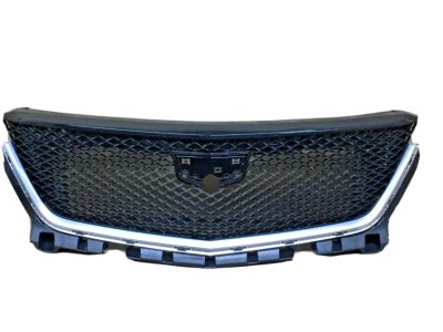 GM Grille in Painted Silver with Bright Surround and Cadillac Logo 84826385
