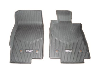 GM First- and Second-Row Premium All-Weather Floor Mats in Jet Black with Cadillac Logo 84841840