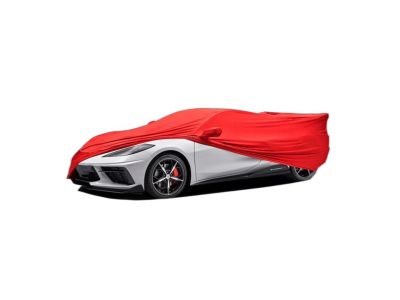 GM Premium Indoor Car Cover in Red with Embossed Stingray Logo 84865966