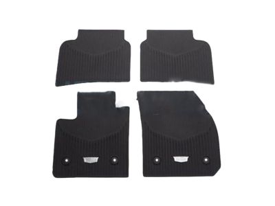 GM First- and Second-Row Premium All-Weather Floor Mats in Jet Black with Cadillac Logo 84875503