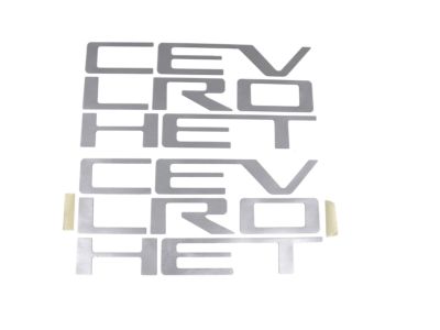 GM Tailgate Lettering Decal in Silver Vinyl 84892029