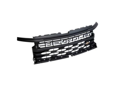 GM Grille in Black with Chevrolet Script Lettering in Galvano (for Vehicles without HD Surround Vision Camera) 84938577