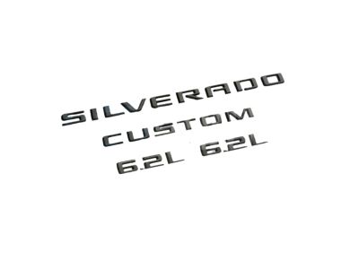 GM Silverado Custom Trail Boss Emblems in Black 84950119