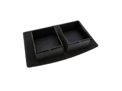GM Premium Carpeted Cargo Area Mat in Jet Black with Integrated Cargo Bin 84958043