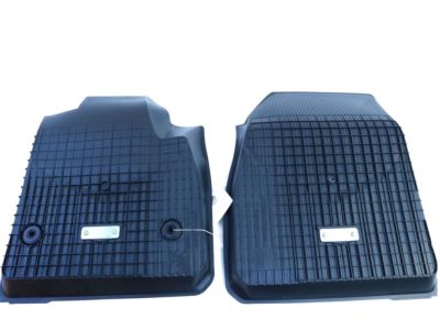 GM First- and Second-Row Premium All-Weather Floor Liners in Jet Black with Cadillac Logo 84988003