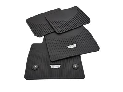 84988006 GM First- and Second-Row Premium All-Weather Floor Mats in Jet Black with Cadillac Logo Product Photo 5 of 5
