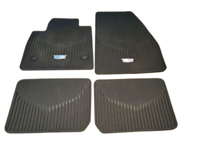 84988006 GM First- and Second-Row Premium All-Weather Floor Mats in Jet Black with Cadillac Logo Product Photo 4 of 5