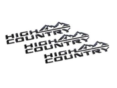 GM Silverado High Country Emblems in Black 85101611