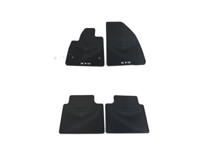 GM First- and Second-Row Premium All-Weather Floor Mats in Jet Black with Cadillac Logo and XT5 Script 85131486