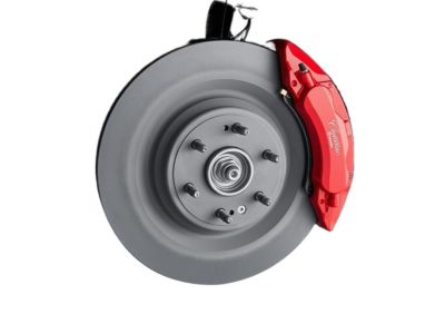 GM Front 6-Piston Brembo Brake Upgrade System in Red with Cadillac Script 85138045