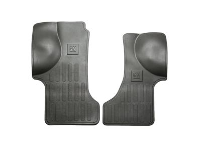 GM Floor Mats - Vinyl Replacement,Front,Color:Pewter 88986603