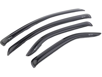 GM Side Window Weather Deflector - Front and Rear Sets,Note:4 Door,Smoke 89021834