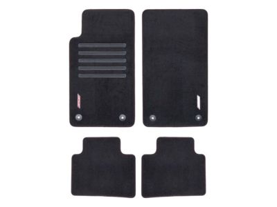 GM Front and Rear Carpeted Floor Mats in Jet Black with SS Logo 92279416