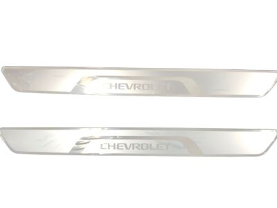 GM 95954000 Front Door Sill Plates in Stainless Steel with Chevrolet Script
