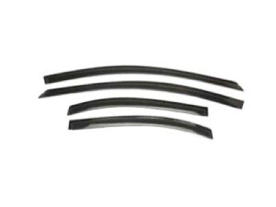 GM Front and Rear Tape-On Window Weather Deflectors in Smoke Black 95961277
