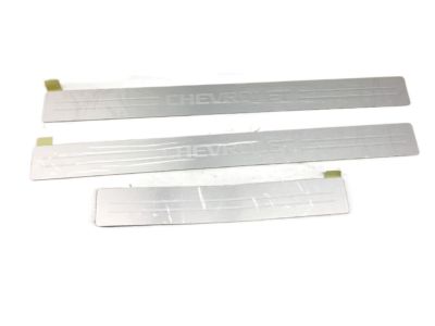 GM 96955251 Front Door Sill Plates in Stainless Steel with Chevrolet Script