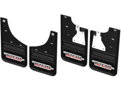 19433179 GM Front and Rear Rubber No-Drill Gatorback Mud Flap Kit with Trail Boss Logo and Fender Plugs in Black by Truck Hardware - Associated Accessories Product Photo 1 of 1