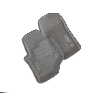 GM Floor Mats - Molded Carpet,Front,Note:Bowtie Logo,Gray 12499333