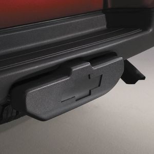 GM Hitch Receiver Cover,Note:Bowtie Logo,14"L x 5"H,Charcoal Gray 12498321