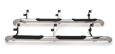 GM Assist Steps - Round,Note:Chrome,Black Step Pad 17800555