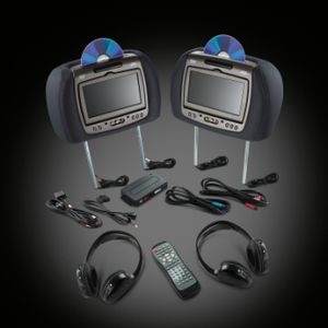 GM RSE - Head Restraint DVD System - Dual System,Color:Ebony (192,193) 19154446