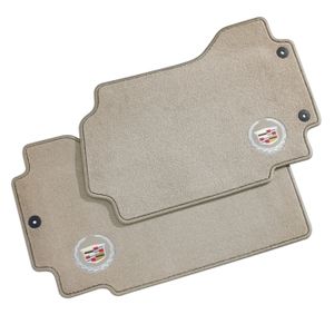 GM Floor Mats - Premium Carpet,Front,Note:Wreath and Crest Logo,Shale 17800520