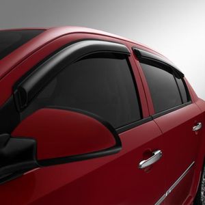 GM Front Tape-On Side Door Window Weather Deflector Set in Smoke Black 17800128