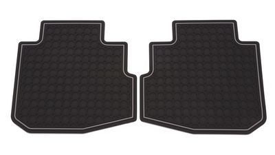 GM Floor Mats - Premium All Weather,Rear,Color:Ebony 17800149