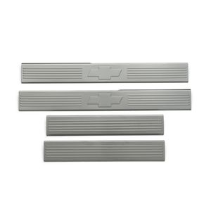 GM 17802518 Front Door Sill Plates in Stainless Steel with Bowtie Logo