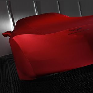 GM Premium Indoor Car Cover in Red with Z06 Logo 19158375