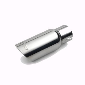 GM 19169788 2.2L Polished Stainless Steel Angle-Cut Dual-Wall Exhaust Tip with Bowtie Logo
