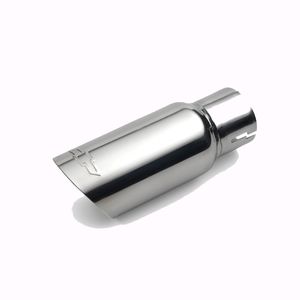 GM 2.2L Polished Stainless Steel Angle-Cut Dual-Wall Exhaust Tip with Bowtie Logo 19169788