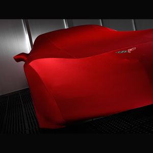 GM Premium Indoor Car Cover in Red with Crossed Flags Logo 19158374