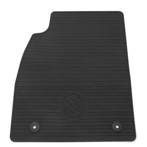 GM Front and Rear All-Weather Floor Mats in Black with Buick Logo 23101701